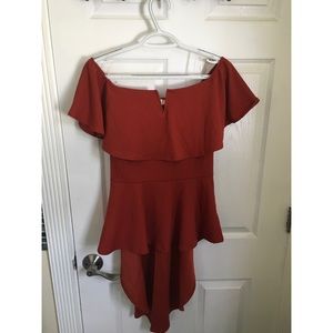 Love J Off the Shoulder Trail Top